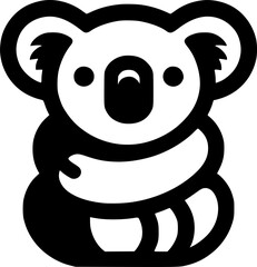 black and white koala logo