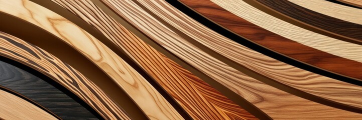 8K HDR image featuring an array of wooden patterns and grain textures, highlighting the natural beauty and variety of wood.