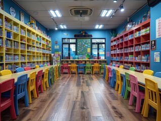 Bookshelf Unit in Classroom