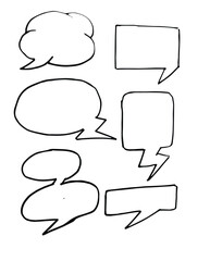 comic speech bubble set vector illustration