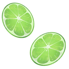 Two lime slices.