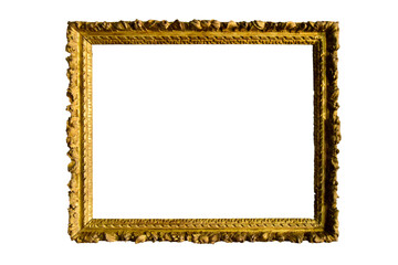 beautifully decorated, unique and antique gold picture frame