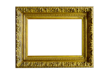 beautifully decorated, unique and antique gold picture frame