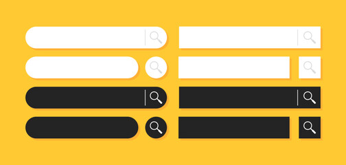Fototapeta premium Website Search set icons. Flat style. Vector icons.