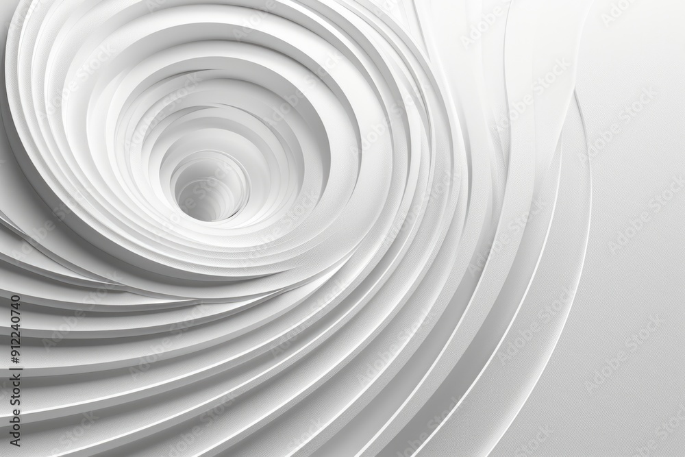 Poster A close-up of a white circular object on a plain background