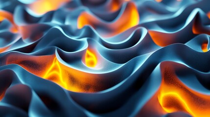 Obraz premium 3D Abstract Background: Pulsating Waves of Light - Download