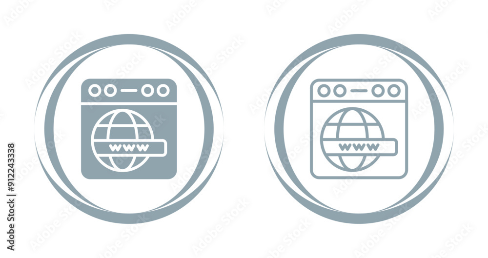 Sticker browser vector icon