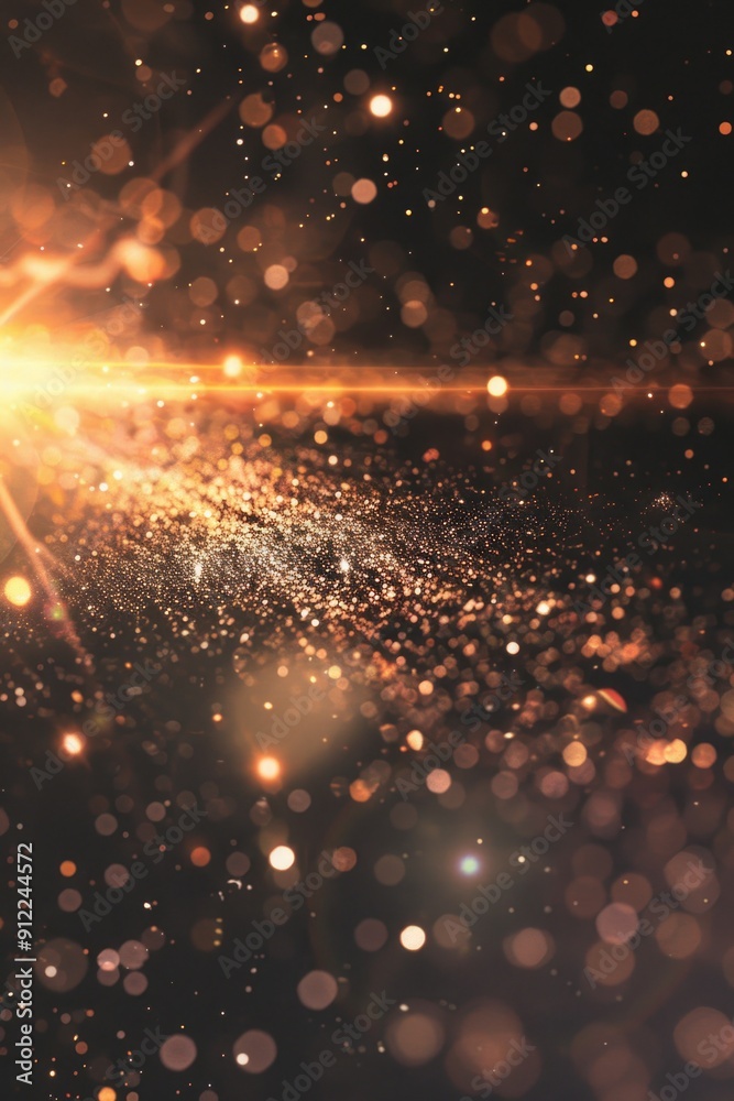 Poster A simple yet striking image of bright sunlight shining on a black background, perfect for use in designs where contrast is key