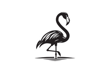 Flamingo silhouette vector illustration