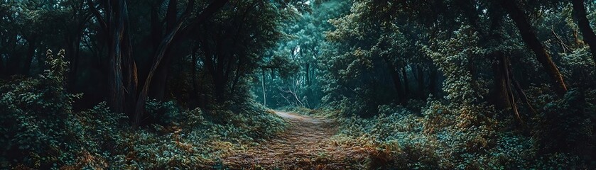 Mysterious Forest Path - A Realistic Image
