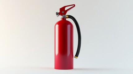 Obraz premium 3D Red Fire Extinguisher Isolated on White Background - Stock Image