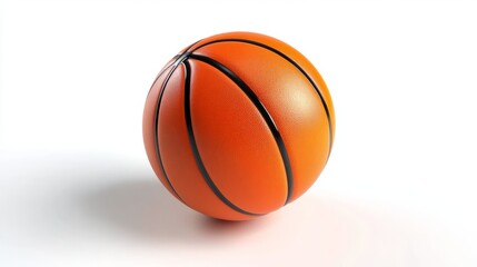 Fototapeta premium Realistic 3D Orange & Black Basketball - Isolated on White Background