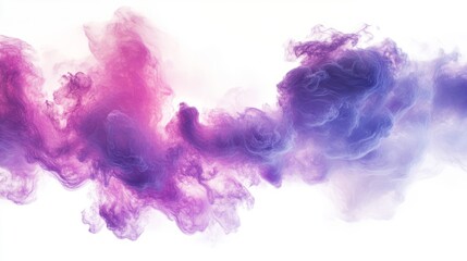 3D Abstract Cloud Formations: Purple and Pink Floating Dreamscape