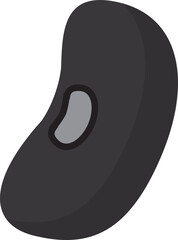 Black turtle bean vector. Black turtle bean on white background.
