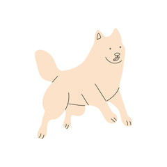 jumping dog   vector illustration isolated 