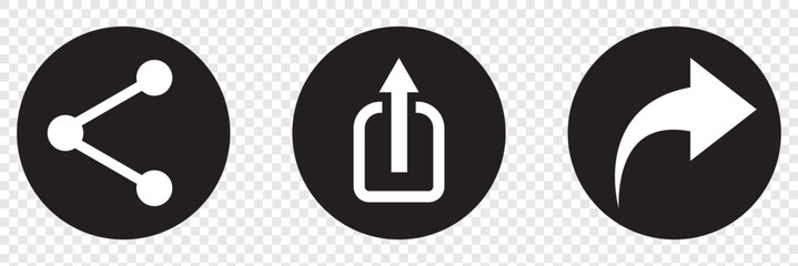 Share icon set. Sharing vector icon. share arrow icon reply send forward icons button. Like, comment, share and save icons. Social media flat icon. Vector EPS 10.