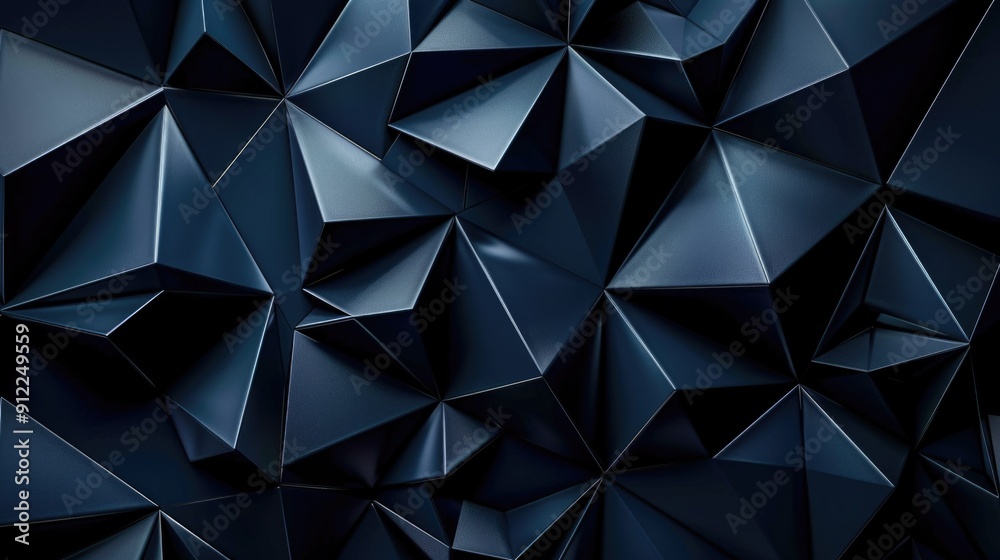 Poster a collection of identical black cubes piled up high