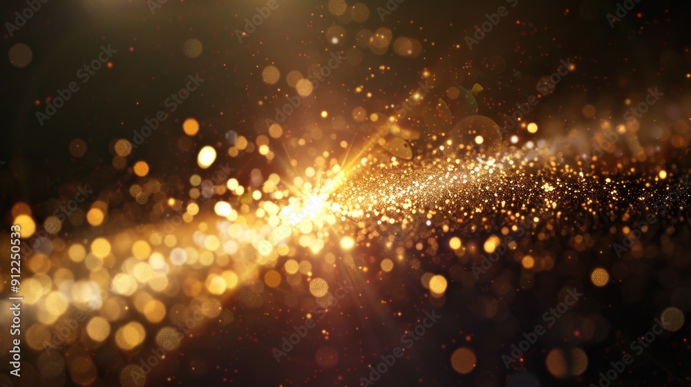 Poster a hazy image of warm golden light, suitable for backgrounds or atmospheric effects
