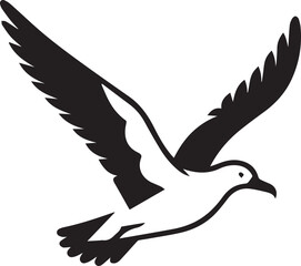 Albatross vector silhouette illustration