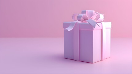 prezent, wstążka, fioletowy, pastelowy, styl cartoonowy, jaskrawe kolory, ilustracja 3D, minimalistyczny, celebracja, niespodzianka, hojność, proste formy, elegancki, tło, święta, prezent, promocja, 