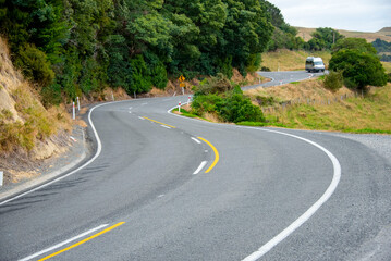 Fototapeta premium Christchurch Akaroa Road 75 - New Zealand