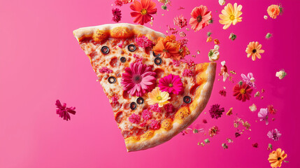 pizza on solid background