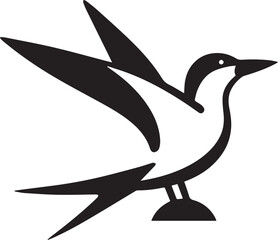 Tern vector silhouette illustration