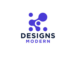 Initial Letter K Logo. Flat Line Vector Branding Logo Design