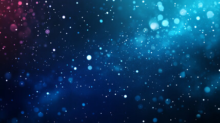 Fototapeta premium Bright pink and blue bokeh light circles fill the frame, creating a soft abstract background. Light effects of various sizes add liveliness to the image.