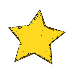 brightness star hand drawn. space galaxy, universe shine, glow twinkle brightness star vector sketch. isolated color illustration