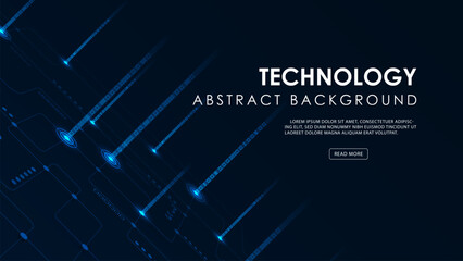 Technology abstract blue background. Hi-tech communication concept futuristic background.