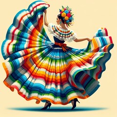 Vibrant Fiesta Dancer.
