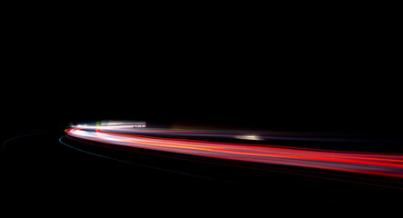 light trails in tunnel