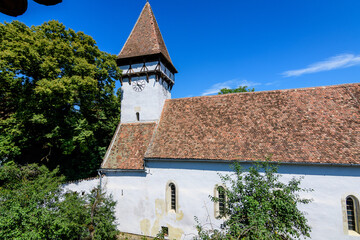 Old stone tower at Saints Peter and Paul fortified Church (Biserica Sfintii Apostoli Petru și...