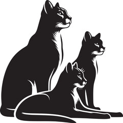 Cheetah Silhouette isolated on white background Minimalist cheetah vector shape icon