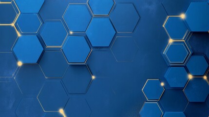 blue background hexagon