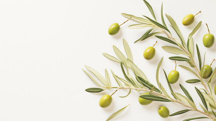 green olives with branch