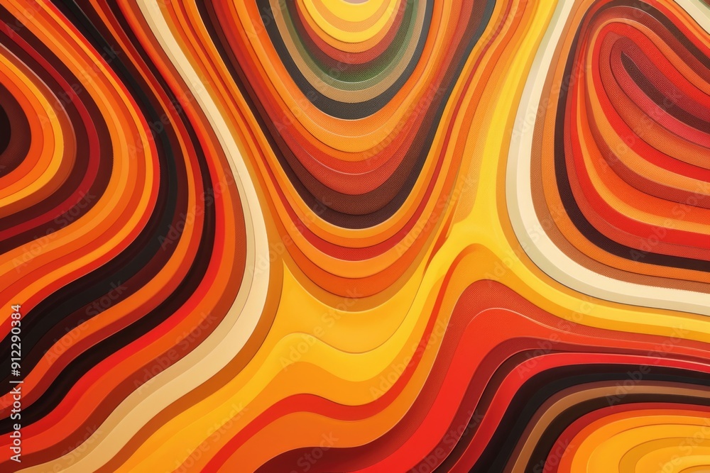 Poster abstract art featuring a swirling pattern