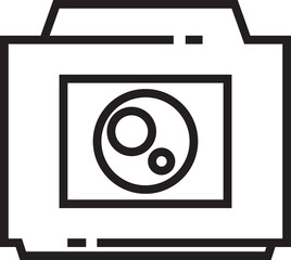 Camera Icon Line Illustration