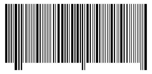 Barcode icon with uneven lines 