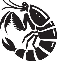 Mantis Shrimp vector silhouette illustration