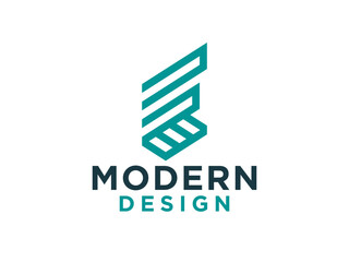 Initial Letter F Logo. Geometric Origami Style isolated on White Background. Usable for Business and Branding Logos.