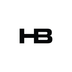 Obraz premium HB letter monogram logo design vector