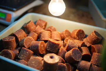 brown sugar at the traditional market