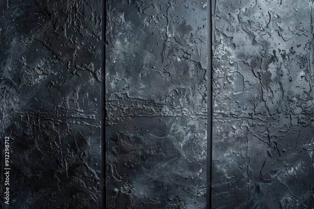 Poster Close-up of a metal wall with a clock on it, ideal for use in interior design or time-related concepts