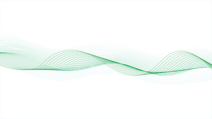 Fototapeta premium Abstract blue and green gradient wavy flowing line blend background. Flowing dynamic colorful blue pink isolated on white background for concept.