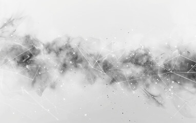 White Smokey Background with Shimmering Geometric Star Patterns for Stylish and Contemporary Designs