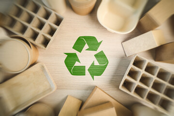 Eco-Environmentally friendly paper containers and packaging made from biodegradable materials, zero...