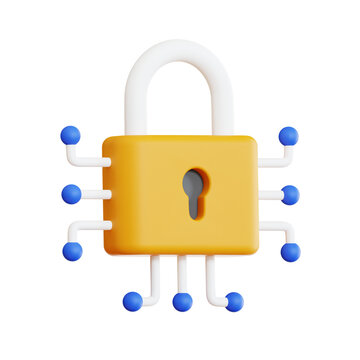 Network Security 3D Icon, Cyber Security 3d Icon