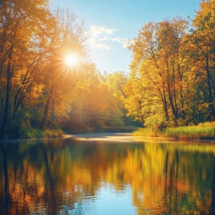 Fototapeta premium autumn in the park